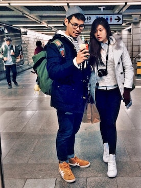 「WINTER STYLE」｜「アイテム（デニムパンツ）」を使った、Jia Hui Chooさん（レディース・171cm）の冬コーディネート