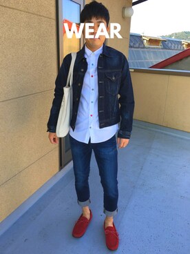 「BACK NUMBER（バックナンバー）のアイテム（デニムジャケット）」を使った、カッキーさん（メンズ・164cm）の秋コーディネート