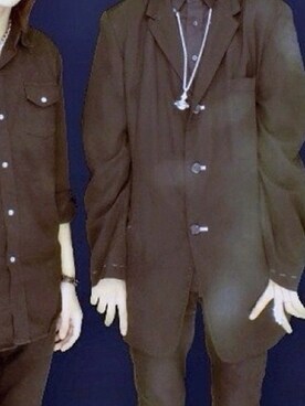 「Yohji Yamamoto（ヨウジヤマモト）のアイテム（ダウンジャケット/コート）」を使った、なつみさん（メンズ・182cm）の冬コーディネート