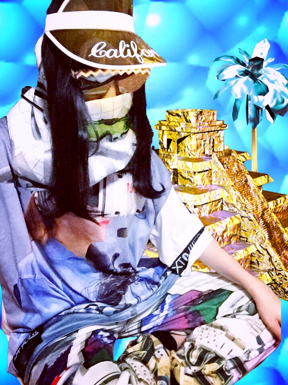 「サイバー、DAMAGE、roberto piqueras、冬コーデ、ootd、H&M、KENZO」｜「DAMAGEのアイテム（ネックウォーマー/スヌード、ホワイト系）」を使った、5884 + 775さん（レディース・162cm）の秋コーディネートの1枚目の写真