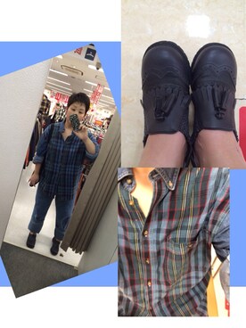 「ダンガリーシャツ」｜「アイテム（その他シューズ）」を使った、すーさんＤＸさん（レディース・160cm）の秋コーディネート