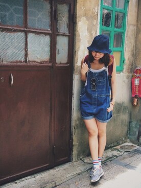 「A land（エーランド）のアイテム（ハンチング/ベレー帽）」を使った、Abby's Wardrobeさん（レディース・168cm）の夏コーディネート