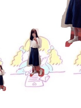 「チチカカ」｜「アイテム（デニムスカート）」を使った、a##miさん（レディース・157cm）の春コーディネート