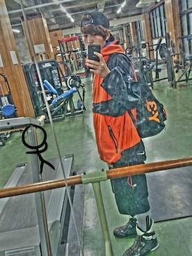 「NEFF（ネフ）のアイテム（帽子）」を使った、波汰さん（メンズ・176cm）の冬コーディネート