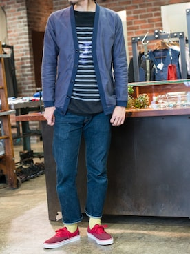 「FRANK LEDER（フランクリーダー）のアイテム（ジャケット/アウター）」を使った、TEJIEさん（メンズ・180cm）の春コーディネート
