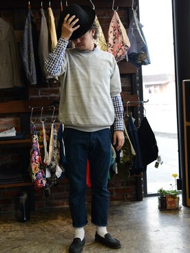 「 FilMelange」｜TEJIEさん（メンズ・180cm）の春コーディネート