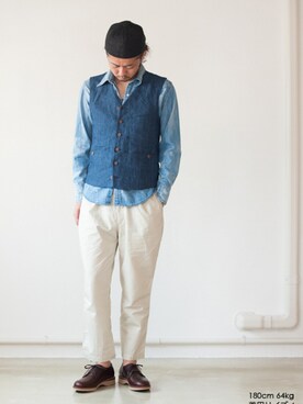 「フランクリーダー」｜TEJIEさん（メンズ・180cm）の春コーディネート