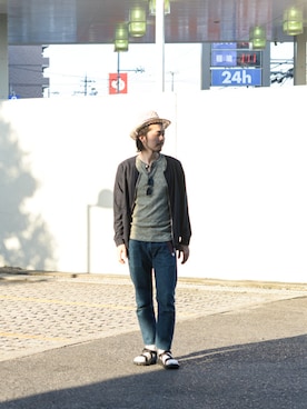 「Chaco（チャコ）のアイテム」を使った、TEJIEさん（メンズ・180cm）の春コーディネート