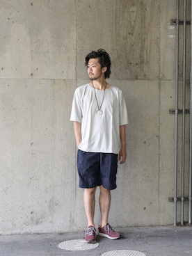 「TEATORA（テアトラ）のアイテム」を使った、TEJIEさん（メンズ・180cm）の夏コーディネート