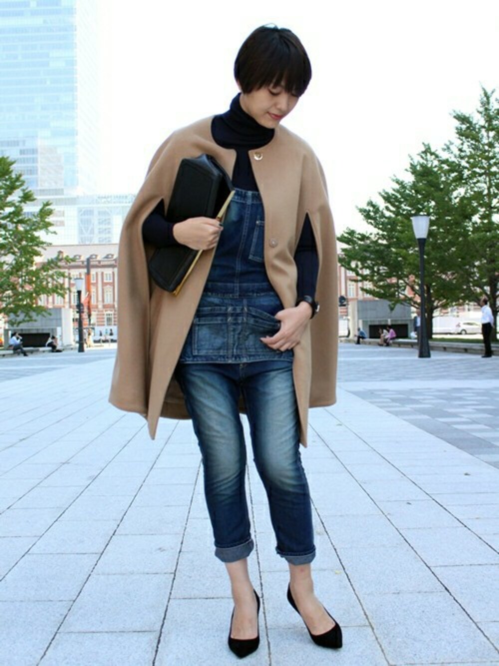 ウールビーバーマントコート◇を使った人気ファッションコーディネート