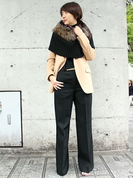 「スヌード」｜AYAさん（レディース・163cm）の冬コーディネート