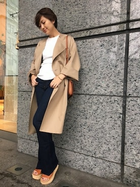 「FRAME DENIM（フレームデニム）のアイテム」を使った、AYAさん（レディース・163cm）の春コーディネート