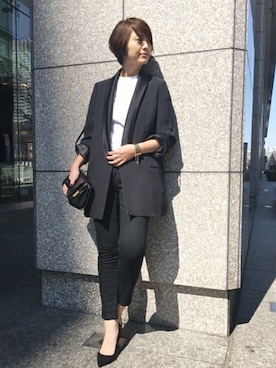 「Deuxieme Classe（ドゥーズィエムクラス）のアイテム（その他アウター）」を使った、AYAさん（レディース・163cm）の春コーディネート