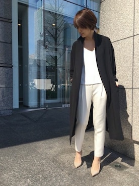 「Deuxieme Classe（ドゥーズィエムクラス）のアイテム（その他アウター）」を使った、AYAさん（レディース・163cm）の春コーディネート