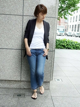 「MONROW（モンロー）のアイテム」を使った、AYAさん（レディース・163cm）の春コーディネート