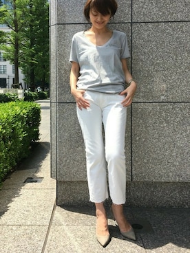 「Harpo（アルポ）のアイテム」を使った、AYAさん（レディース・163cm）の夏コーディネート