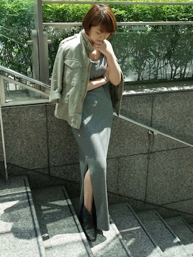 「Harpo（アルポ）のアイテム」を使った、AYAさん（レディース・163cm）の夏コーディネート