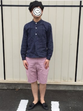 「古着のアイテム（Dress shoes、ブラック系）」を使った、パリ☆彡さん（メンズ・171cm）の秋コーディネート