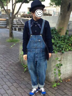 「アイテム（オールインワン・サロペット）」を使った、パリ☆彡さん（メンズ・171cm・20代）の秋コーディネート