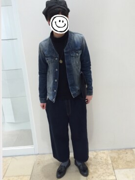 「tk.TAKEO KIKUCHI（ティーケータケオキクチ）のアイテム（デニムジャケット）」を使った、パリ☆彡さん（メンズ・171cm）の秋コーディネート