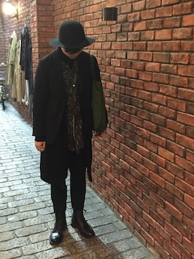 「THE SHOP TK （ザ ショップ ティーケー ）のアイテム（Trousers、ブラック系）」を使った、パリ☆彡さん（メンズ・171cm）の冬コーディネート
