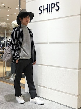 「スキッドグリップ」｜三原さん（メンズ・164cm）の夏コーディネート