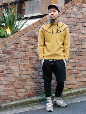 はらださん（メンズ・172cm）の冬コーディネート
