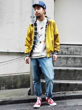 「yellow」｜はらださん（メンズ・172cm）の冬コーディネート