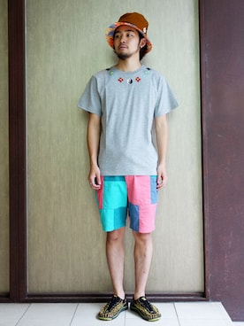 「 パッチワーク」｜はらださん（メンズ・172cm）の夏コーディネート
