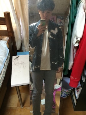 「SRIVER」｜「アイテム（Tシャツ/カットソー）」を使った、ゆーまさん（メンズ・168cm）の秋コーディネート