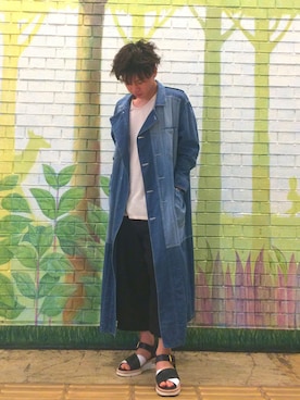 「MIHARAYASUHIRO（ミハラヤスヒロ）のアイテム（その他アウター）」を使った、ゆーまさん（メンズ・168cm）の春コーディネート