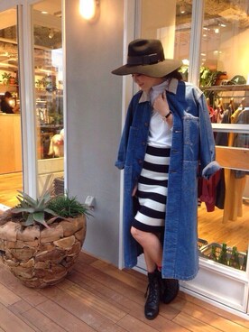 「TODAYFUL（トゥデイフル）のアイテム（チェスターコート）」を使った、MOMOKO KOIKEさん（レディース・158cm）の秋コーディネート