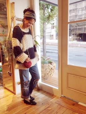 MOMOKO KOIKEさん（レディース・158cm）の秋コーディネート