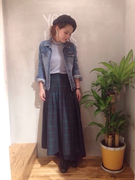 MOMOKO KOIKEさん（レディース・158cm）の冬コーディネート