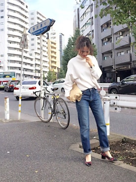 「MATATABI（マタタビ）のアイテム」を使った、MOMOKO KOIKEさん（レディース・158cm）の秋コーディネート