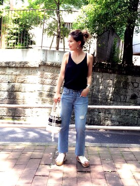 MOMOKO KOIKEさん（レディース・158cm）の夏コーディネート