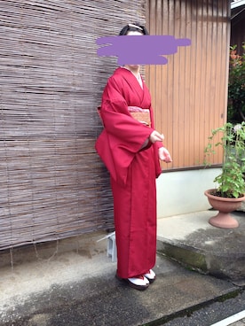 「kimono」｜「アイテム（その他シューズ）」を使った、さっちゃんさん（レディース・156cm）の秋コーディネート