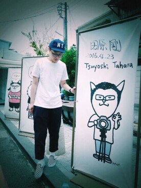 「UNIQUE（ユニーク）のアイテム」を使った、張立さん（メンズ・163cm）の秋コーディネート