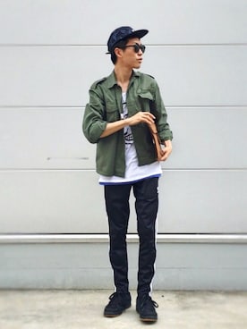 「SEVENDAYS=SUNDAY（セブンデイズサンデイ）のアイテム」を使った、macky☺︎さん（メンズ・172cm）の春コーディネート