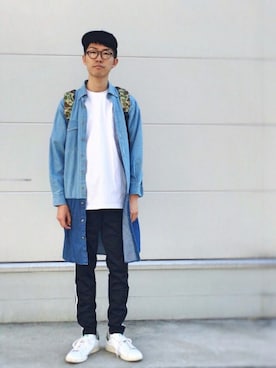 「no brand（ノーブランド）のアイテム」を使った、macky☺︎さん（メンズ・172cm）の春コーディネート