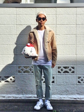 「no brand（ノーブランド）のアイテム」を使った、macky☺︎さん（メンズ・172cm）の秋コーディネート