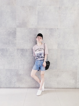 「SUPERGA（スペルガ）のアイテム（その他シューズ）」を使った、woodyさん（メンズ・158cm）の春コーディネート