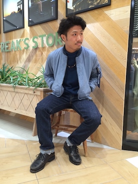 「FREAK'S STORE（フリークスストア）のアイテム（その他）」を使った、栗原さん（メンズ・163cm）の春コーディネート