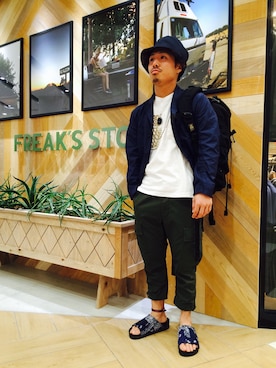 「Engineered Garments（エンジニアードガーメンツ）のアイテム（その他）」を使った、栗原さん（メンズ・163cm）の春コーディネート