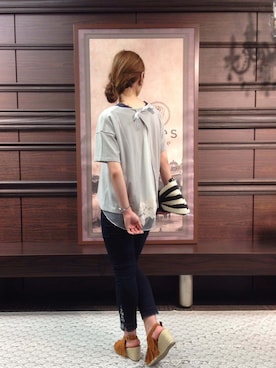 「axes femme（アクシーズファム）のアイテム（シューズ）」を使った、なえちゃんさん（レディース・160cm）の夏コーディネート