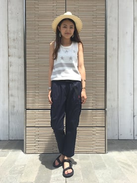 「グラミチ」｜「アイテム（アクセサリー）」を使った、yuriiさん（レディース・163cm）の夏コーディネート