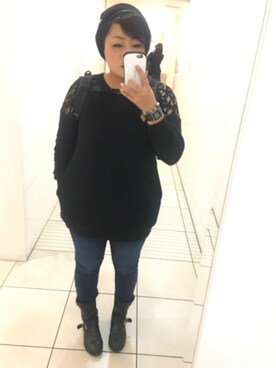 「ベレー帽推奨委員会」｜「アイテム（腕時計）」を使った、manaさん（レディース・161cm）の秋コーディネート