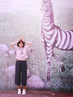 「planet（planet）のアイテム（パンツ）」を使った、Twi Suさん（レディース・158cm）の冬コーディネート