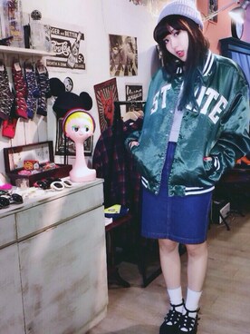 「shop」｜洪凍凍さん（レディース・165cm）の冬コーディネート