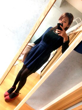 岸絢佳さん（レディース・161cm）の冬コーディネート